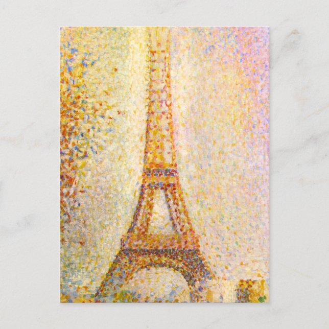 Seurat Eiffel Tower Postcard (Front)
