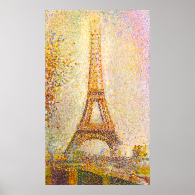 Seurat Eiffel Tower Poster (Front)