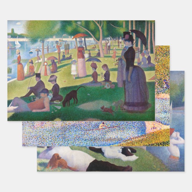 Seurat, Landscape Wrapping Paper Sheets (Set)