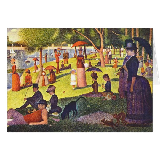 Seurat Painting Sunday Afternoon Card