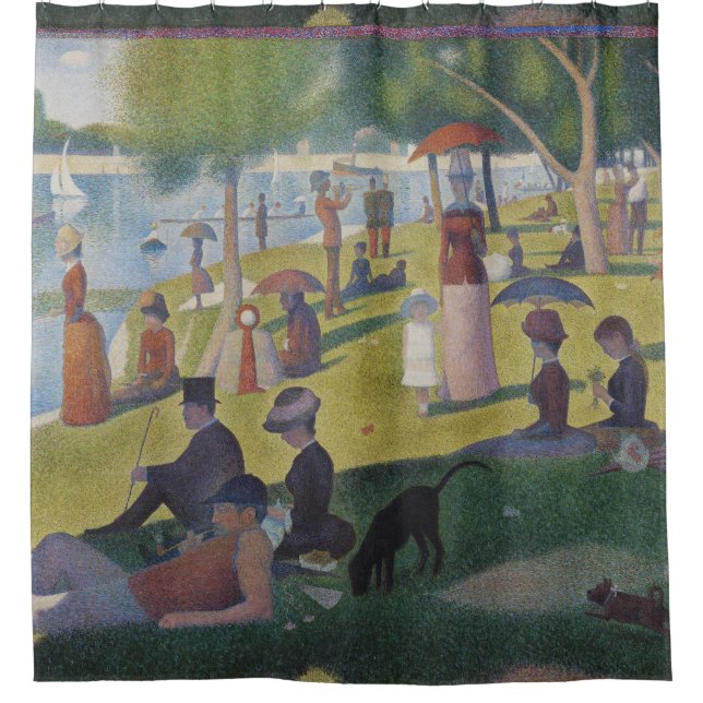Seurat Sunday Afternoon La Grande Jatte Art Shower Curtain (Front)