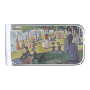 Seurat Sunday La Grande Jatte Fine Art Silver Finish Money Clip