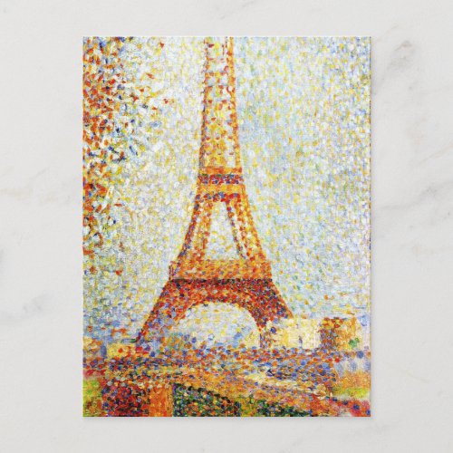 Seurat The Eiffel Tower Postcard