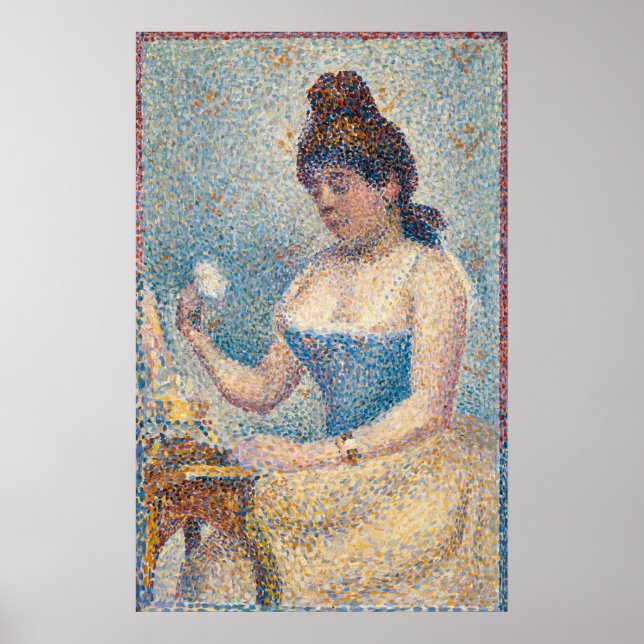 Seurat Woman Powdering Herself Poster (Front)