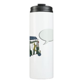 Sev Solar Electric Vehicle Rickshaw With The Drive Thermal Tumbler by Funkyworm at Zazzle
