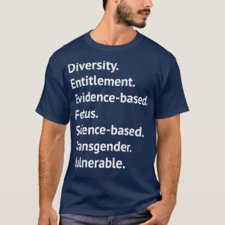 Seven Banned Words White Text T-Shirt
