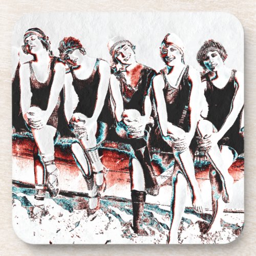 Seven Bathing Beauty Pals Coaster