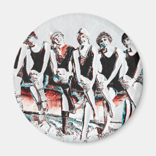 Seven Bathing Beauty Pals Magnet