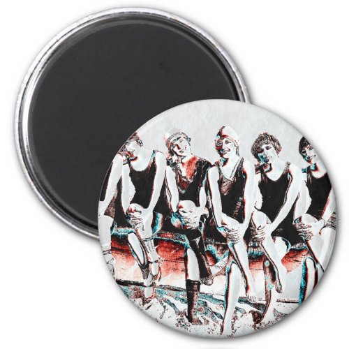 Seven Bathing Beauty Pals Magnet