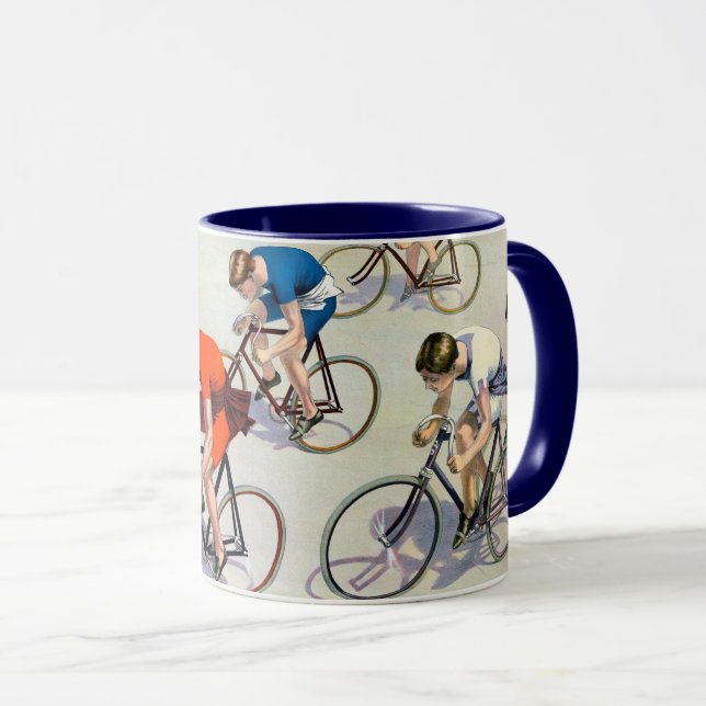Seven Bicyclists Racing, 1897 Mug (Front Right)