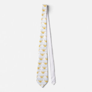 Seven branch menorah of Israel and Shema Israel Tie