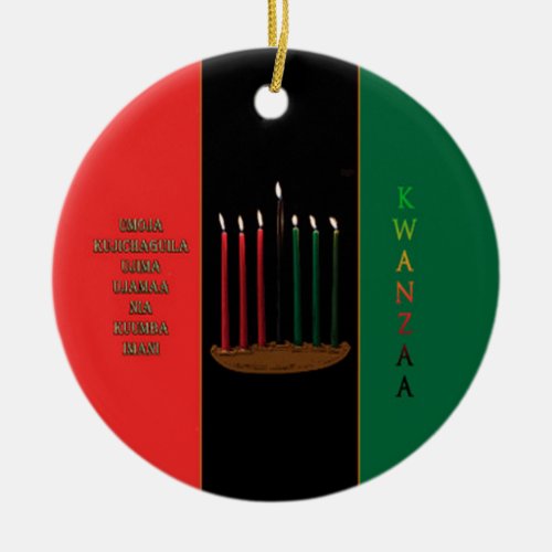 Seven Candles Kwanzaa Holiday Ornament