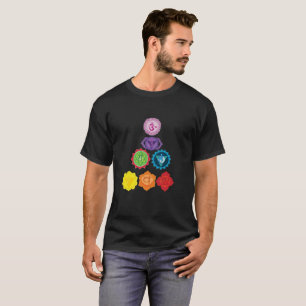 Seven Chakra Basic Dark T-Shirt, Yoga Healers T-Shirt