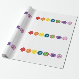 Seven Chakra Yoga Wrapping Paper, 30 in x 6 ft