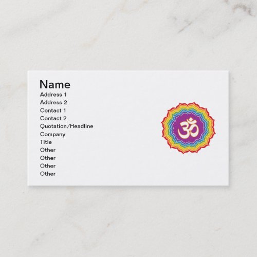 Seven Chakras Colors Business Card