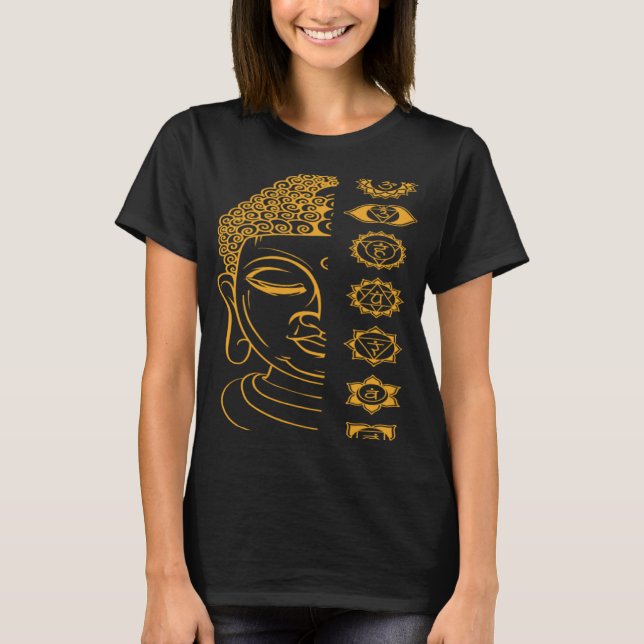 Seven Chakras Holy Buddha T-Shirt (Front)