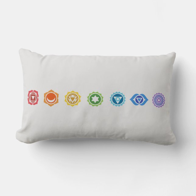 Seven Chakras Lumbar Pillow (Front)