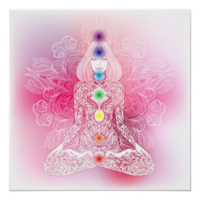 Seven Chakras Pink Lady Poster (Front)