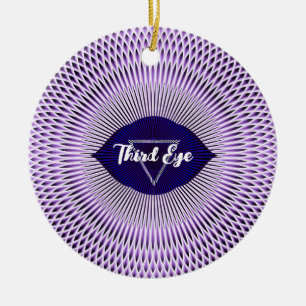 Seven Chakras Third Eye Chakra Yoga Design Ceramic Ornament
