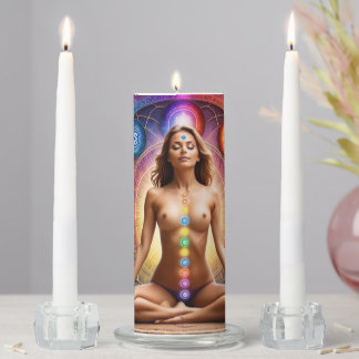Seven Chakras Unity Candle Set