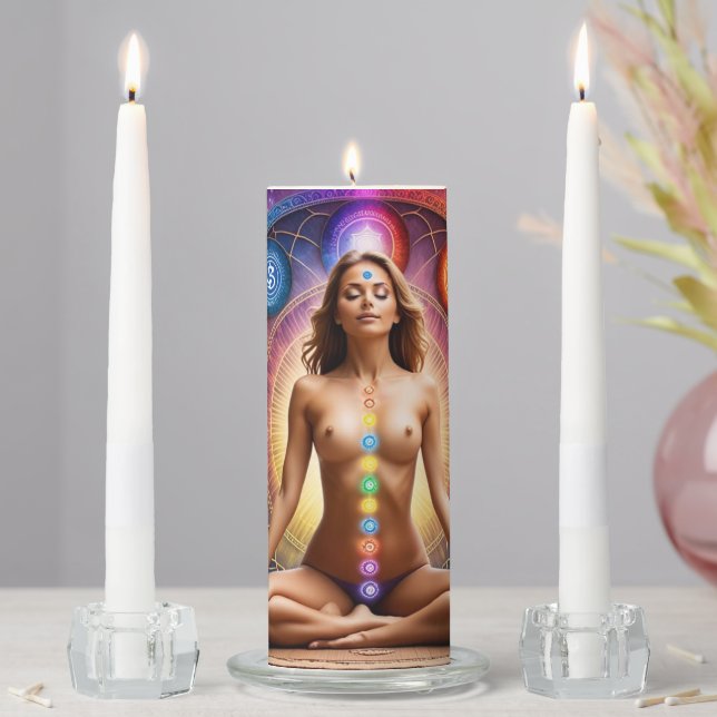 Seven Chakras Unity Candle Set (In Situ)