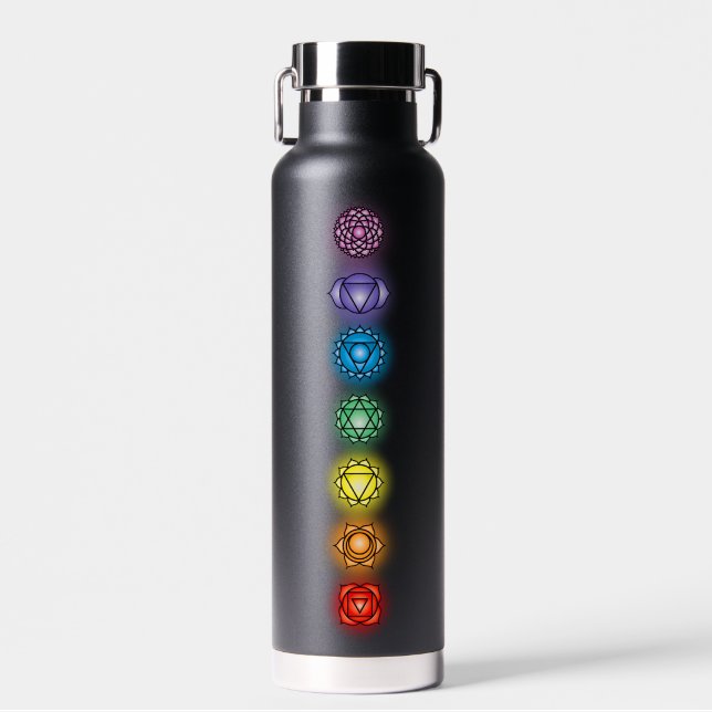 Seven Chakras  Water Bottle (Front)