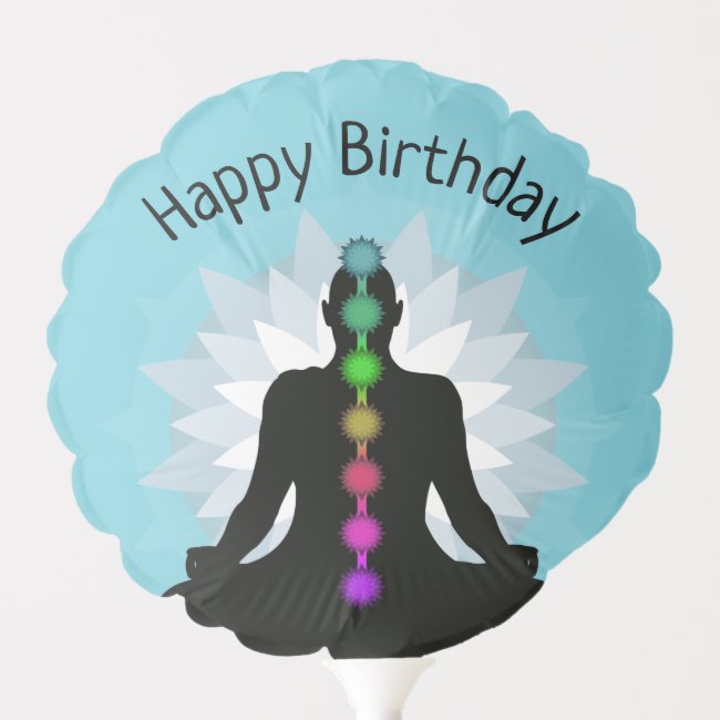 Seven Chakras Yoga Design Balloon