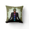Seven Chakras Yoga Pose Design Throw Pillow