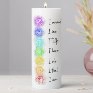 Seven Chakras Yoga T-Shirt Pillar Candle