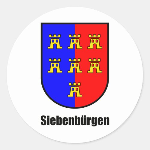 Seven citizens of Saxony Transylvania Classic Round Sticker