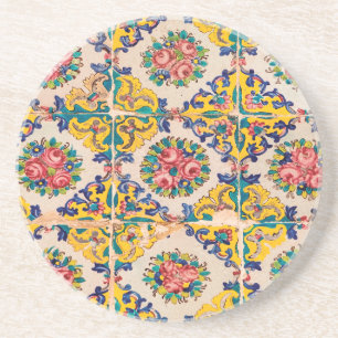 Seven-color persian tile coaster