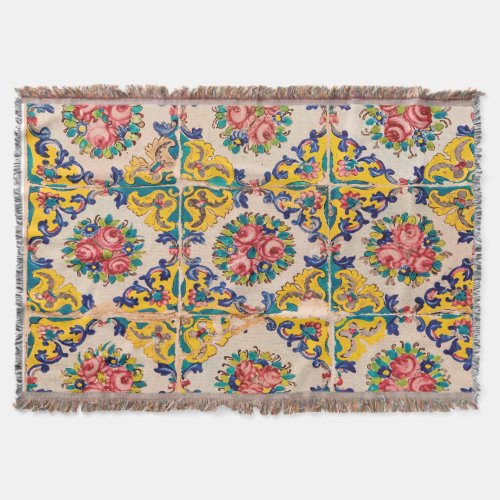 Seven_color persian tile throw blanket
