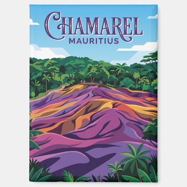 Seven Colored Earths Mauritius Magnet (Front)