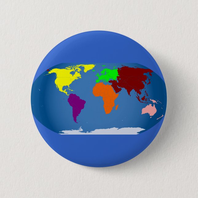 Seven Continents Colored Button (Front)