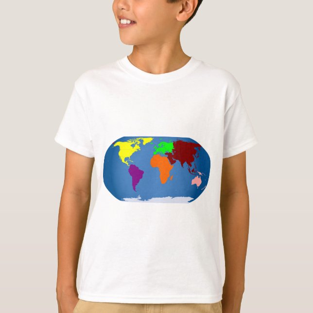 Seven Continents Colored T-Shirt (Front)