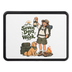 Seven Days A Week Camping Adventure Design Hitch Cover