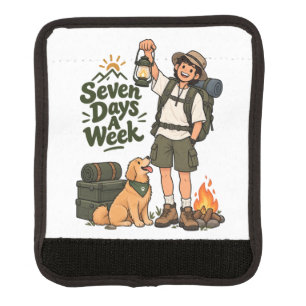 Seven Days A Week Camping Adventure Design Luggage Handle Wrap