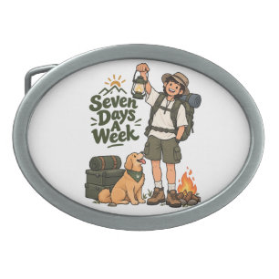 Seven Days A Week Camping AdventuriPad Smart Cover Belt Buckle