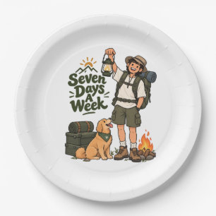 Seven Days A Week Camping AdventuriPad Smart Cover Paper Plates