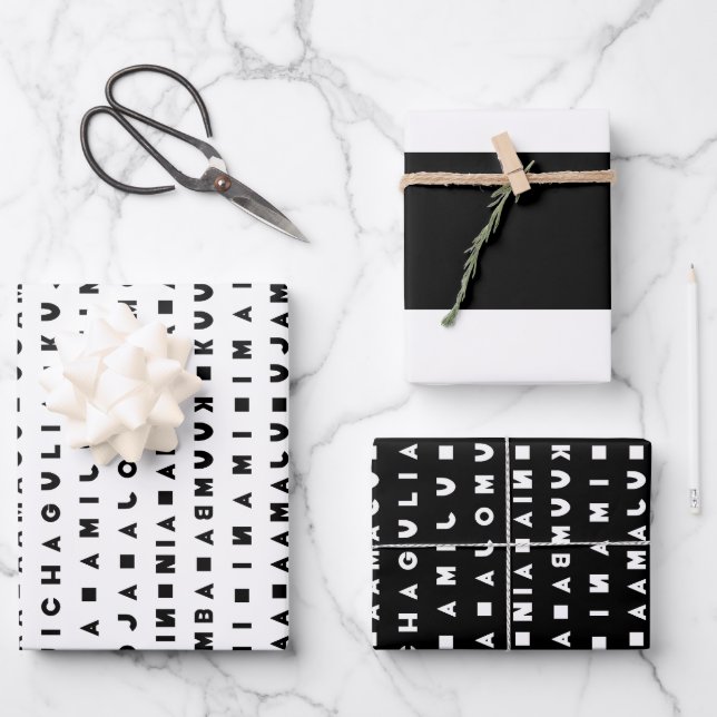 SEVEN DAYS OF KWANZAA WRAPPING PAPER SHEETS (Front)