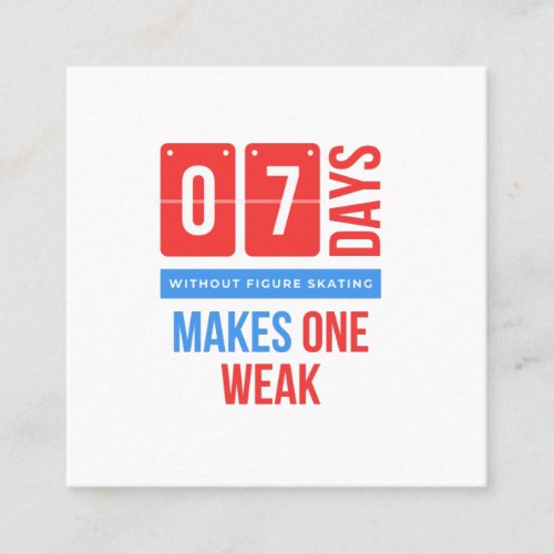 Seven days without figure skating square business card