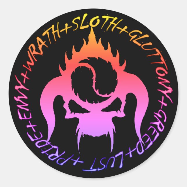 Seven deadly sins Classic Round Sticker 20sheet (Front)