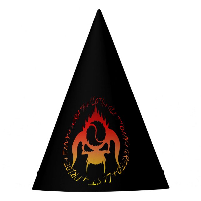 Seven deadly sins custom party hat (Front)