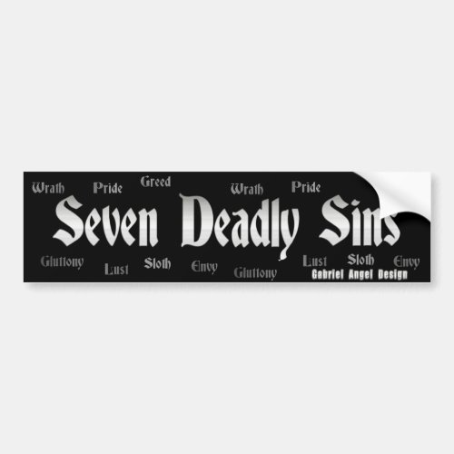Seven Deadly Sins Logo Bumper Sticker