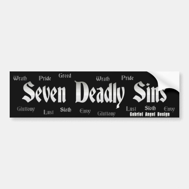 Seven Deadly Sins Logo Bumper Sticker (Front)