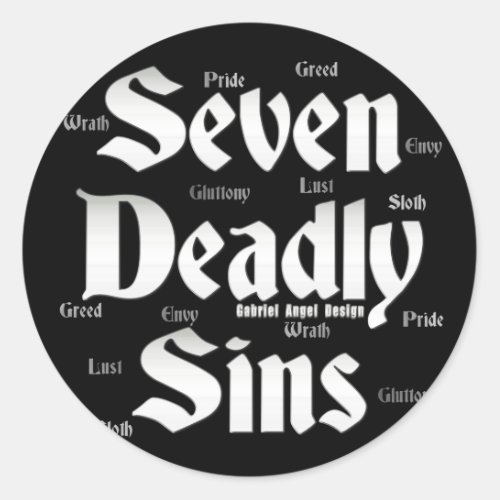 Seven Deadly Sins Logo Classic Round Sticker