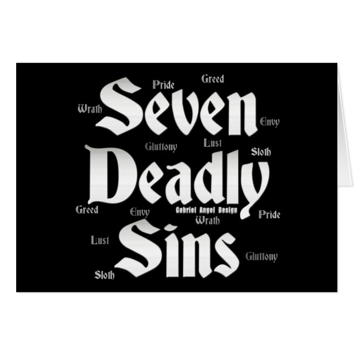 Seven Deadly Sins Logo Greeting Card