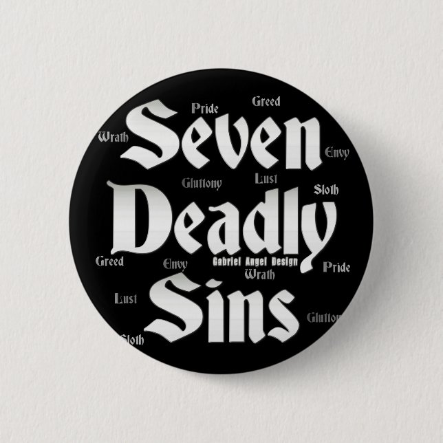 Seven Deadly Sins Logo Pinback Button (Front)