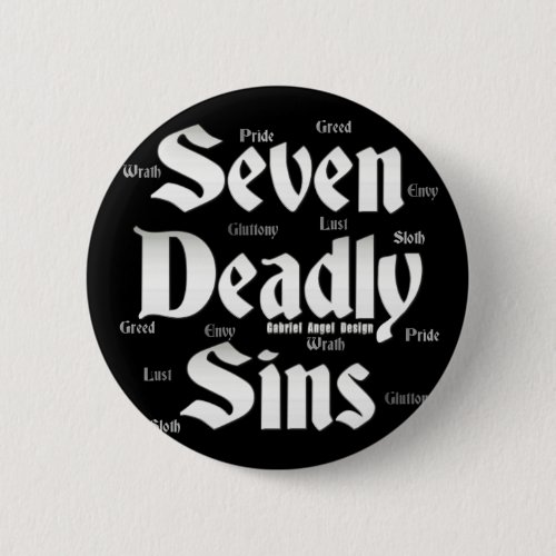 Seven Deadly Sins Logo Pinback Button