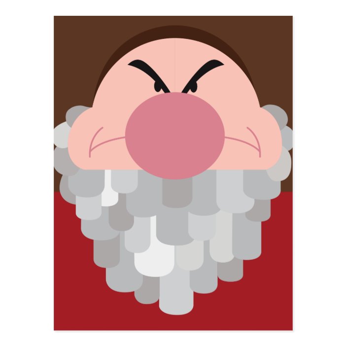Seven Dwarfs Grumpy Character Body Postcard 
